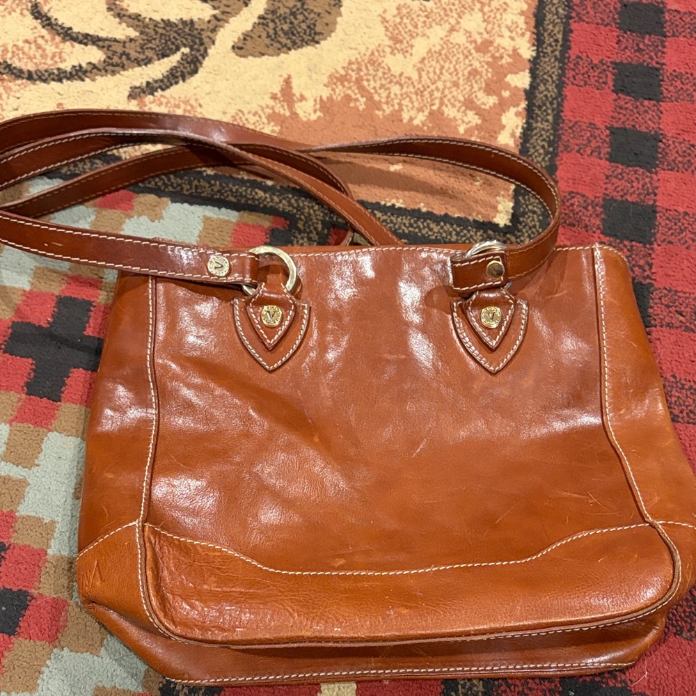 Brown leather Valentina purse